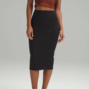 Lululemon Athletica Black Pencil Skirt